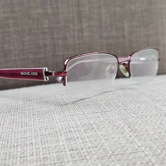Michael Kors Half Rim Glasses Frame Burgundy Tone MK312 Eyeglasses 52[]17 135 - Picture 1 of 12